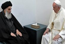 Diálogo histórico. Francisco visitó a Al-Sistani en su residencia.