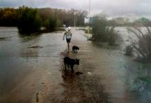 Parque Unzué inundado