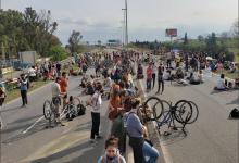 protesta puente Rosario-Victoria por quema de islas