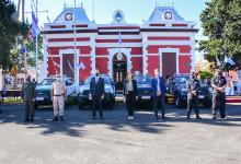 La ministra Rosario Romero encabezó el acto de entrega de los nuevos vehículos destinados a las Fuerzas de Seguridad federales del litoral que se realizó en Paraná.