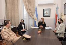 Rosario Romero con autoridades fuerzas federales