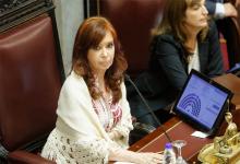 Cristina Kirchner en una de las sesiones que presidió en el Senado.