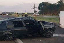 El hecho ocurrió alrededor de las 4 de hoy, en la Autovía 14 y fue protagonizado por un Renault Clio que circulaba en sentido Norte-Sur.