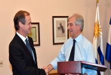 Tabaré Vázquez con Gustavo Bordet