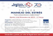 Invitan al taller “Manejo del Estrés. Las emociones enferman”
