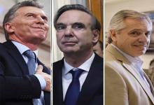 Macri, Pichetto y Fernández.