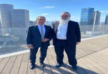 Urribarri y Elsztain, dialogaron en Tel Aviv sobre la “relación bilateral” entre Argentina e Israel y el intercambio en áreas como “agronegocios y ciencia y tecnología”.
