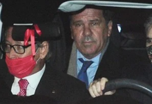 Sergio Nardelli al salir de la reunión con Alberto Fernández