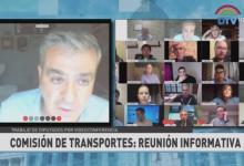 El diputado José Cano encabezó la sesión virtual de la Comisión de Transporte