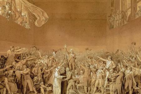 Jacques-Louis David, Juramento del Juego de Pelota, 1791, Palacio de Versalles.