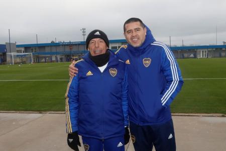 Miguel Ángel Russo y Juan Román Riquelme